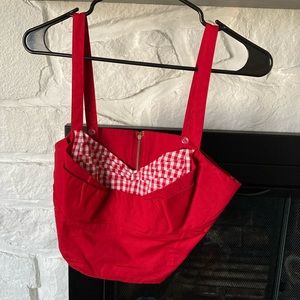 Trashy Diva - Lena Top- Size 10- Red Gingham